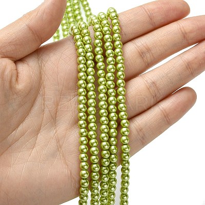 Grade A Glass Pearl Beads HY-J001-4mm-HX014-1