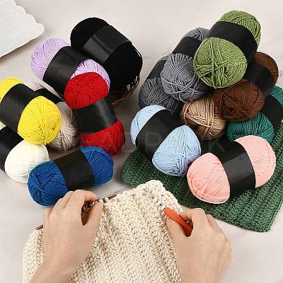 5Pcs Polyester Yarn for Knitting & Crochet YCOR-SZ0001-03P-1
