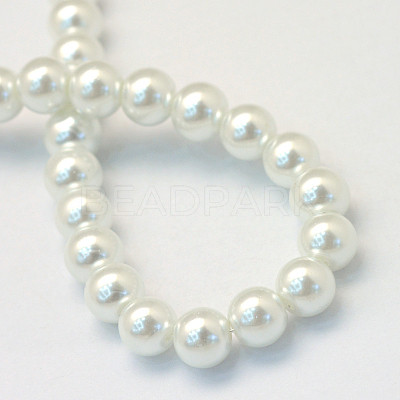 Baking Paint Glass Pearl Round Bead Strands HY-Q003-10mm-01-1