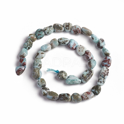 Natural Larimar Beads Strands G-D0002-D64-1