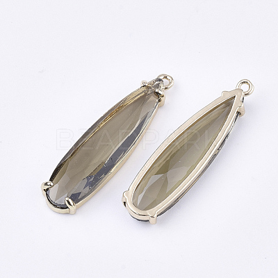 Transparent Glass Pendants GLAA-T007-15A-1