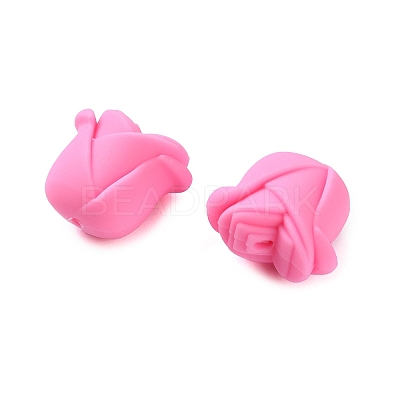 Rose Shape Silicone Beads SIL-S011-02E-1