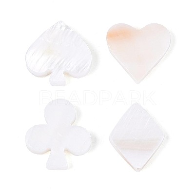 4Pcs 4 Styles Natural Freshwater Shell Beads BSHE-T014-48-1