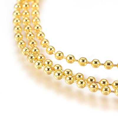 Stainless Steel Ball Chain Necklace Making MAK-L019-01A-G-1