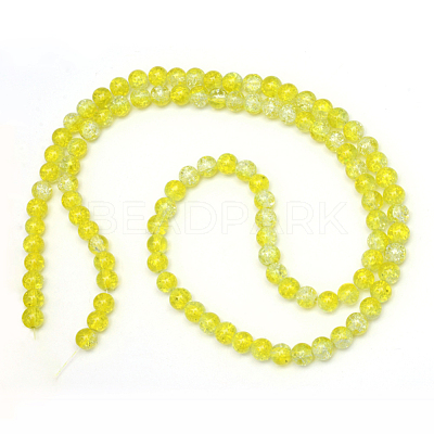 Baking Paint Crackle Glass Bead Strands CCG-S001-6mm-04-1