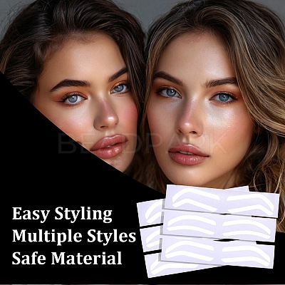 60Pcs 3 Styles Plastic Eyebrow Tattoo Practice Skin AJEW-CP0009-58B-1