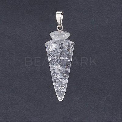 Natural Quartz Crystal Pendants G-P236-01-1