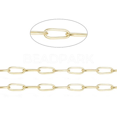 Ion Plating(IP) 304 Stainless Steel Paperclip Chains CHS-F010-01B-G-1