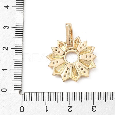 Brass Micro Pave Cubic Zirconia Pendants LS-KK-F939-02D-G-1