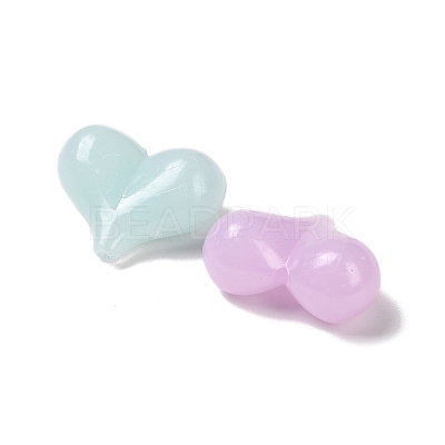 Acrylic Imitation Jelly Beads X-OACR-P032-07M-1