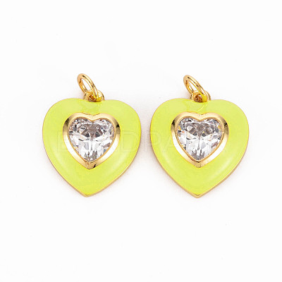 Brass Enamel Pendants KK-T013-15J-NF-1