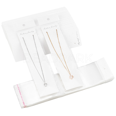 Rectangle Necklace Display Sets Cardboard Paper Cards NDIS-NB0001-03-1