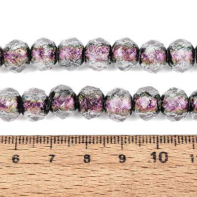Handmade Foil Glass Lampwork Beads Strands DICH-T023-02E-1