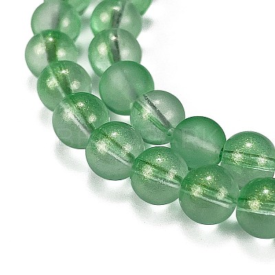 Frosted Transparent Glass Bead Strands GLAA-P065-8mm-04-1