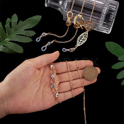 6Pcs 6 Style Zinc Alloy Eyeglasses Chains AJEW-BY0001-04-1