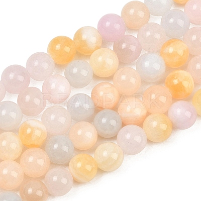 Natural Green Jade Beads Strands G-G757-03-6mm-1