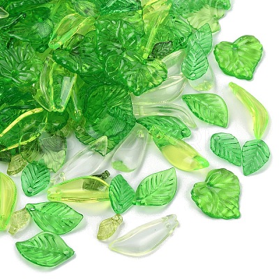 240Pcs 8 Styles Transparent Acrylic Pendants TACR-YW0002-48-1