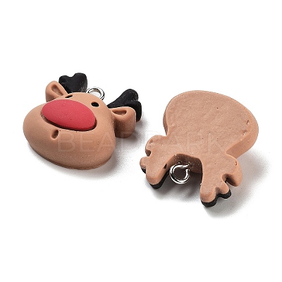 Christmas Theme Opaque Resin Pendants RESI-N039-112-1
