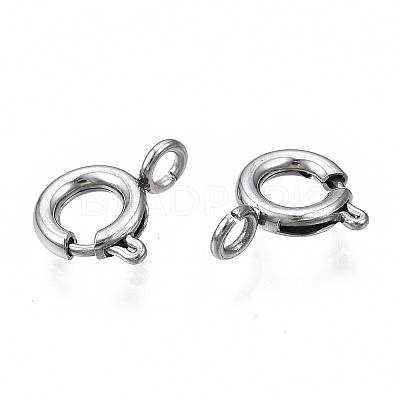Tarnish Resistant 304 Stainless Steel Spring Ring Clasps X-STAS-S117-016B-1