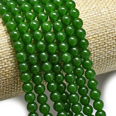 Natural Malaysia Jade Beads Strands G-L645-C01-6mm-05-1