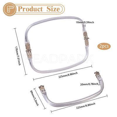 Zinc Alloy Tube Bag Flex Frames DIY-WH0581-47B-1