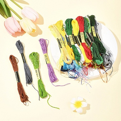 7 Sets 7 Colors Cotton Crochet Threads OCOR-FS0001-02A-1