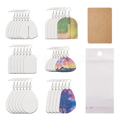 DIY Sublimation Dangle Earring Making Finding Kits DIY-BY0001-36-1