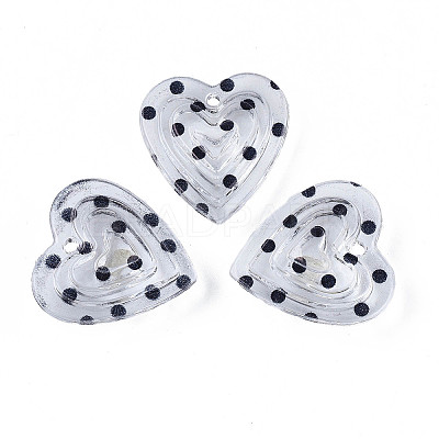 Transparent Acrylic Pendants TACR-N006-17-A01-1