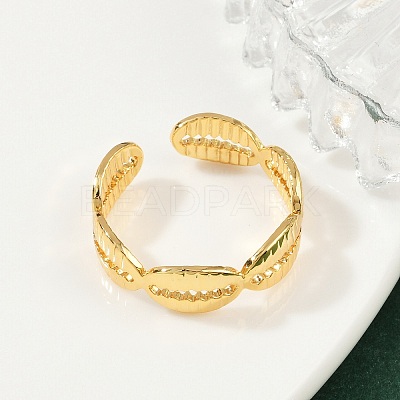 Brass Adjustable Cuff Rings for Women RJEW-B132-02A-G-1