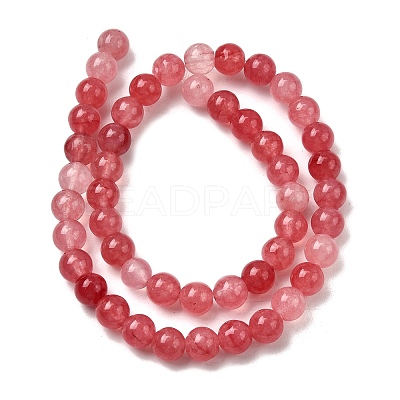Natural Dyed White Jade Beads Strands G-M402-C03-26-1