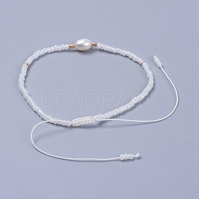 Adjustable Nylon Thread Braided Beads Bracelets BJEW-JB04375-01-1