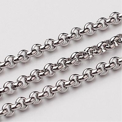 Tarnish Resistant 304 Stainless Steel Rolo Chains STAS-M032-42P-2.5mm-1