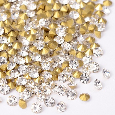 Back Plated Diamond Glass Pointed Rhinestone RGLA-SS4-001-1