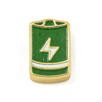 Rack Plating Brass Enamel Beads KK-U029-22G-06-1