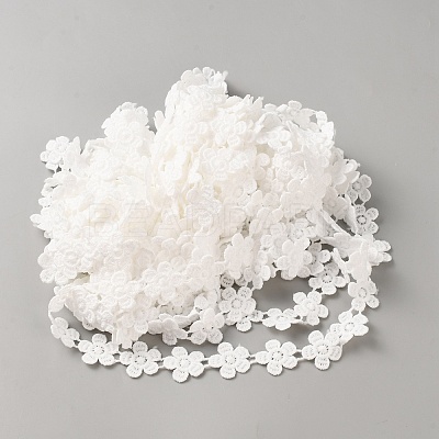 Polyester Lace Ribbon OCOR-WH0111-138D-1