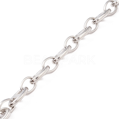 Non-Tarnish 304 Stainless Steel Oval Link Chains CHS-F017-05B-P-1
