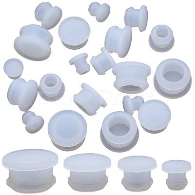 24Pcs 4 Style Silicone Bottle Seal Plug AJEW-GF0008-11A-1