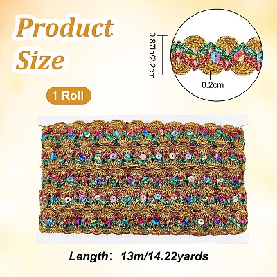 Polyester Braided Lace Ribbon OCOR-WH0046-26-1