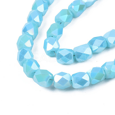 Electroplate Glass Beads Strands EGLA-N002-13-A06-1