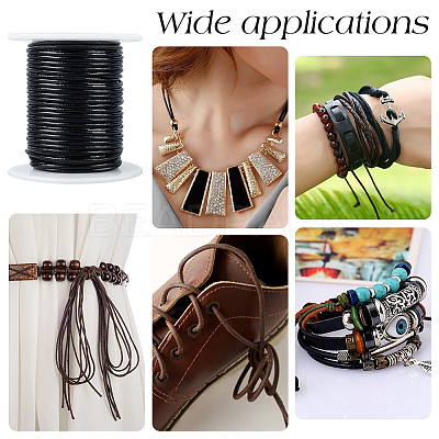 20M Round Cowhide Leather Cord WL-WH0015-01B-02-1