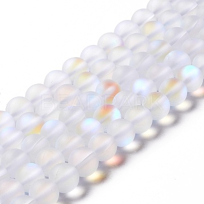 Synthetic Moonstone Beads Strands G-E573-01B-08-1