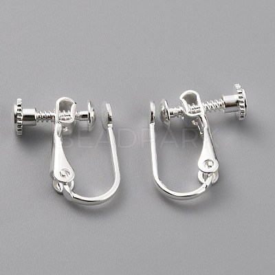 Brass Clip-on Earring Findings KK-Z007-23S-1