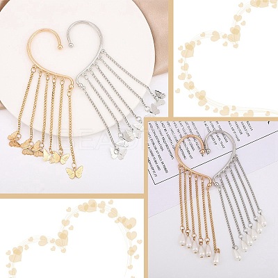 18Pcs 3 Colors Alloy Ear Cuff Findings FIND-YW0004-24-1