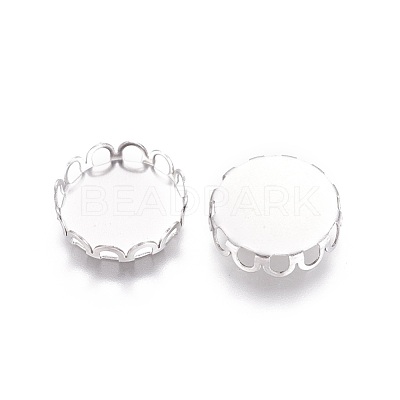 Tarnish Resistant 316 Surgical Stainless Steel Lace Edge Bezel Cups STAS-I118-07P-01-1