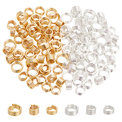 120Pcs 6 Styles Brass Split Rings KK-BC0012-97-1