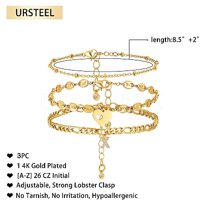 Anklets Sets AJEW-AN00383-24-1