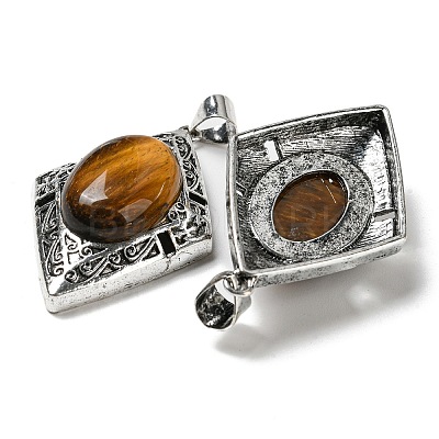 Natural Tiger Eye Big Pendants G-Z050-08C-1