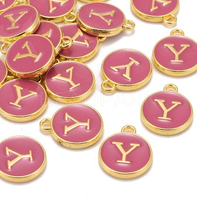Golden Plated Alloy Enamel Charms X-ENAM-S118-08Y-1
