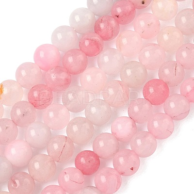 Natural Rose Quartz Dyed Beads Strands LS-G-B046-07-6MM-1