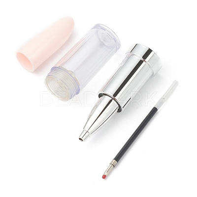 Lipstick Shape Empty Tube Black Ink Ballpoint Pens DIY-H123-A04-1